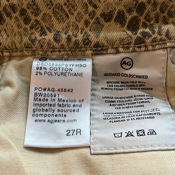AG Jeans NWT The Vera Snakeskin Mini Skirt Size 27 - Picture 8 of 11
